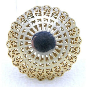 1930-40s CROWN TRIFARI Gold Tone Rare Dome Pin